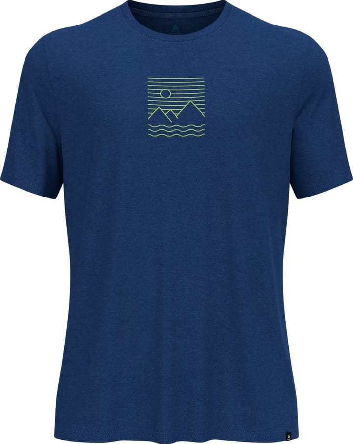 Odlo Men's Ascent Sun Sea Mountains T-Shirt Limoges Melange Odlo