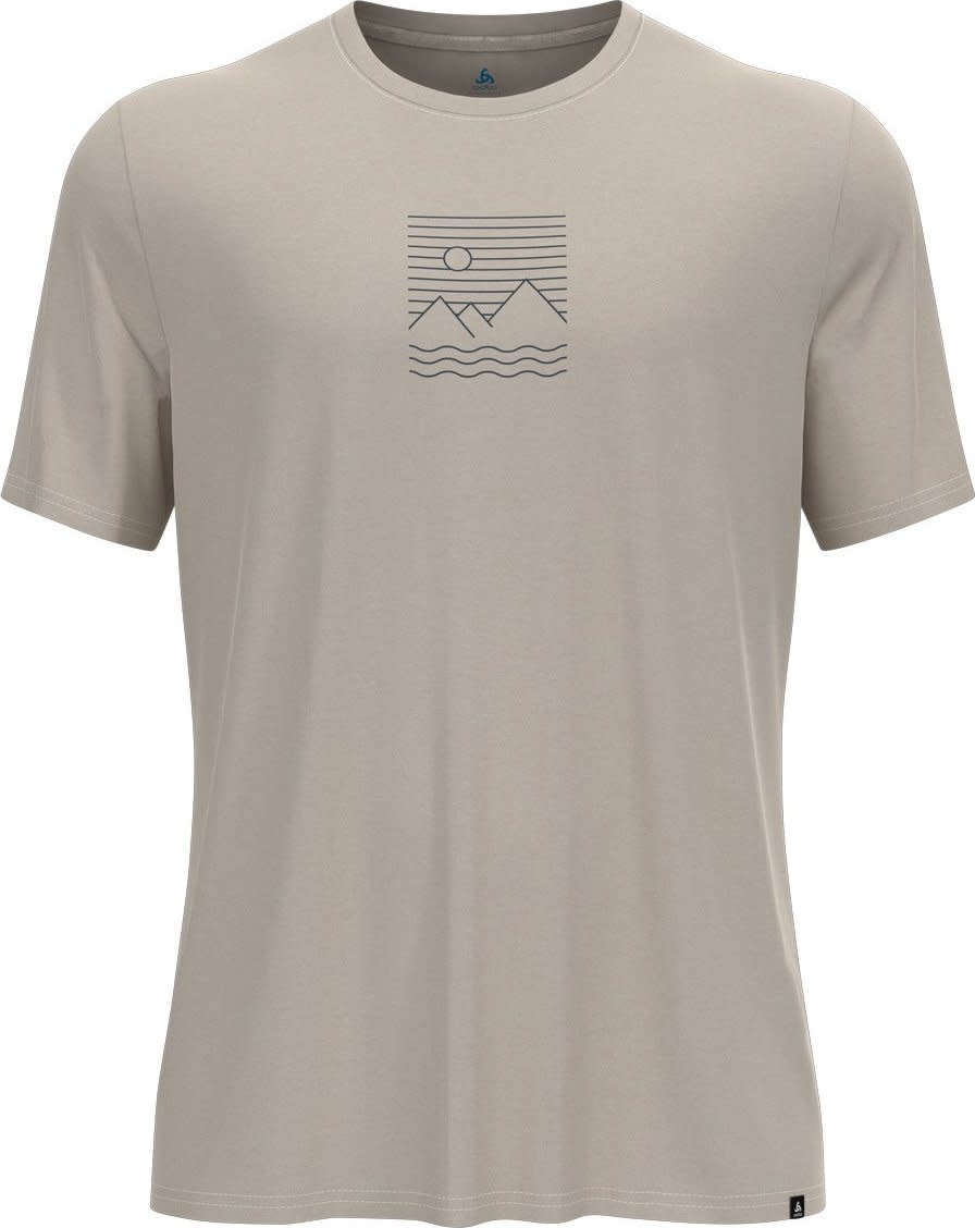 Odlo Men’s Ascent Sun Sea Mountains T-Shirt Silver Cloud Melange