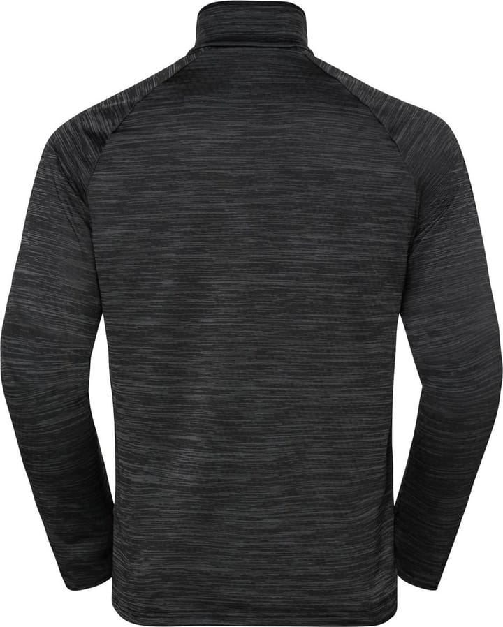 Men's Midlayer 1/2 Zip Run Easy Warm Black Melange Odlo