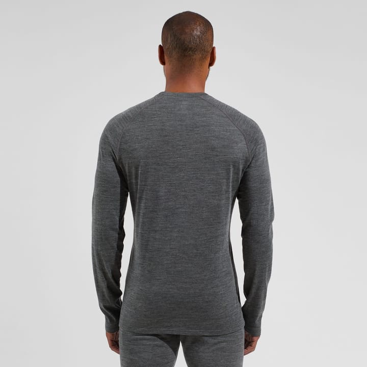Odlo Men's Performance Wool 150 Base Layer Matte Green/Dark Grey Melange Odlo