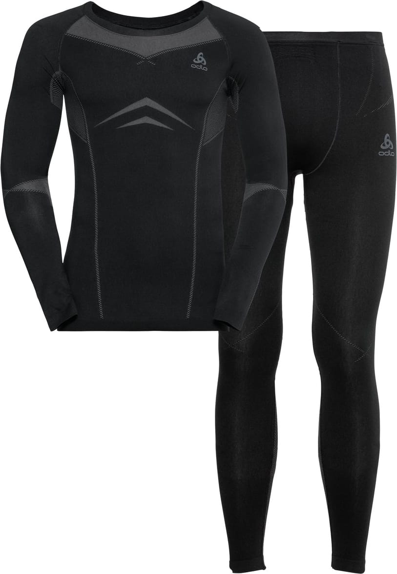 Men's Set Long Fundamentals Performance Warm Black/Graphite Grey