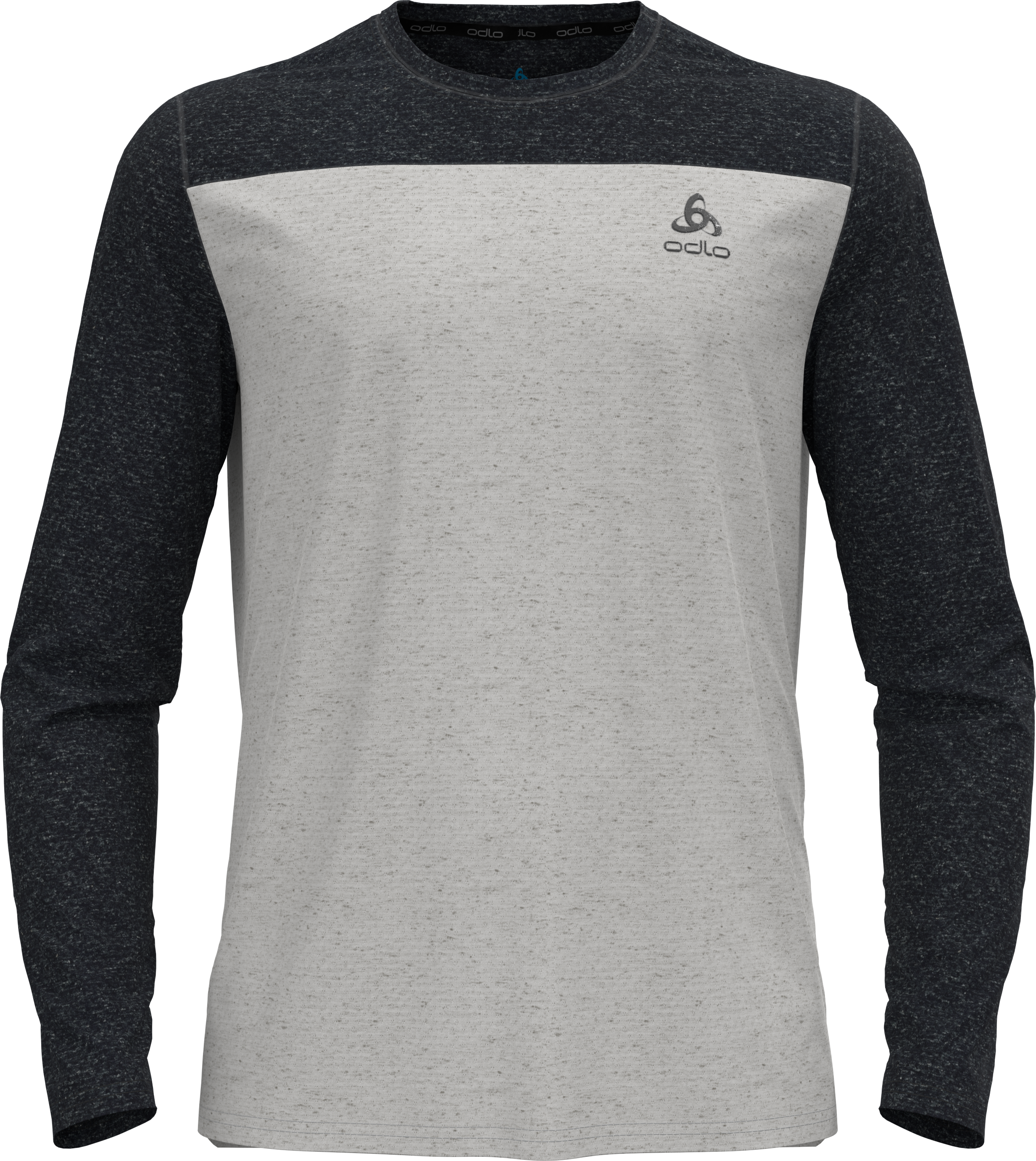 Odlo Men’s T-shirt Crew Neck L/S X-Alp Linencool Black – Odlo Concrete Grey