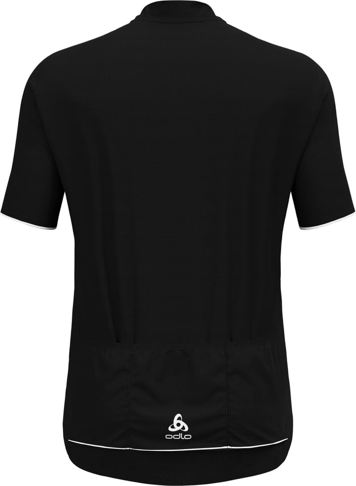 Men's T-shirt S/U Collar S/S 1/2 Zip Essential Black Odlo