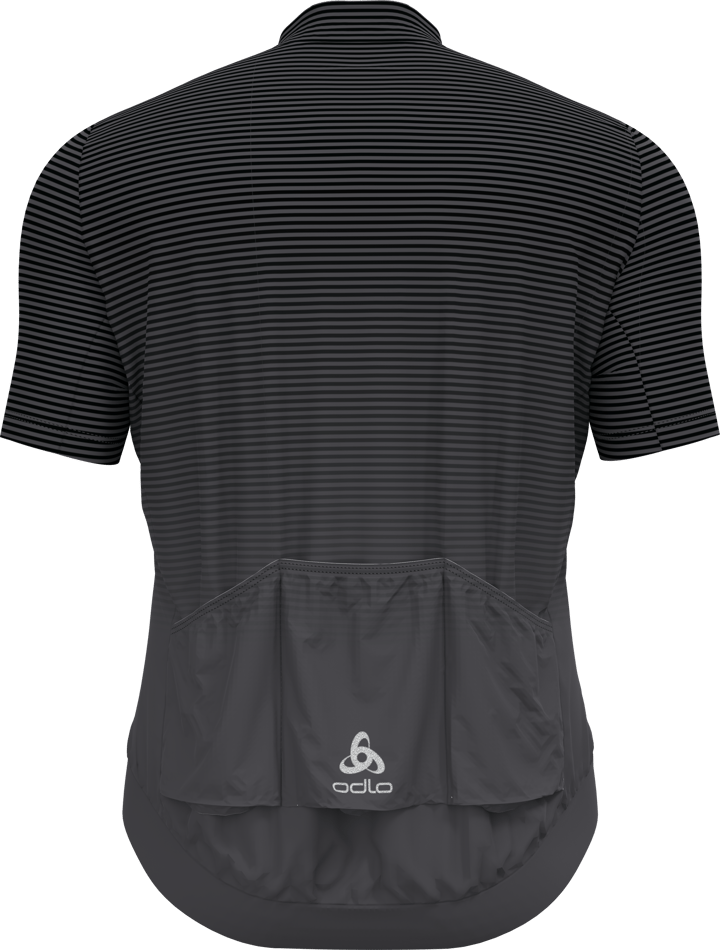 Odlo Men's The Zeroweight Chill-Tec Jersey Black - Odlo Graphite Grey Odlo