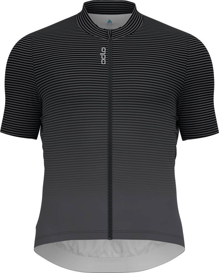 Odlo Men's The Zeroweight Chill-Tec Jersey Black - Odlo Graphite Grey Odlo