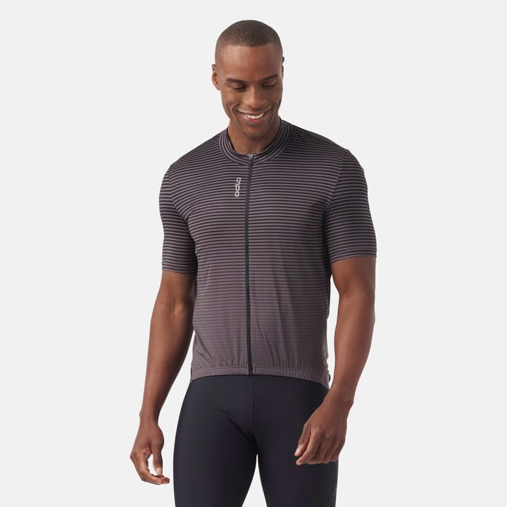 Odlo Men's The Zeroweight Chill-Tec Jersey Black - Odlo Graphite Grey Odlo