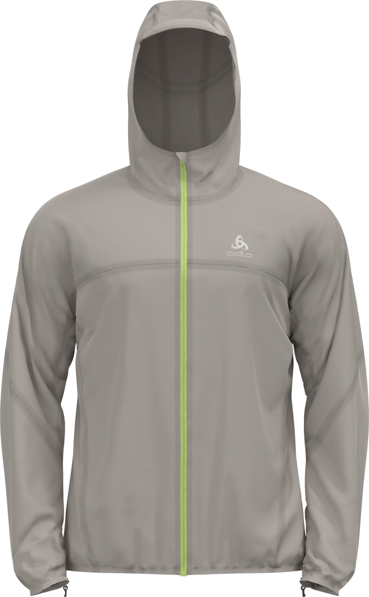 Odlo Men's Zeroweight Waterproof Jacket Silver Cloud/Sharp Green Odlo