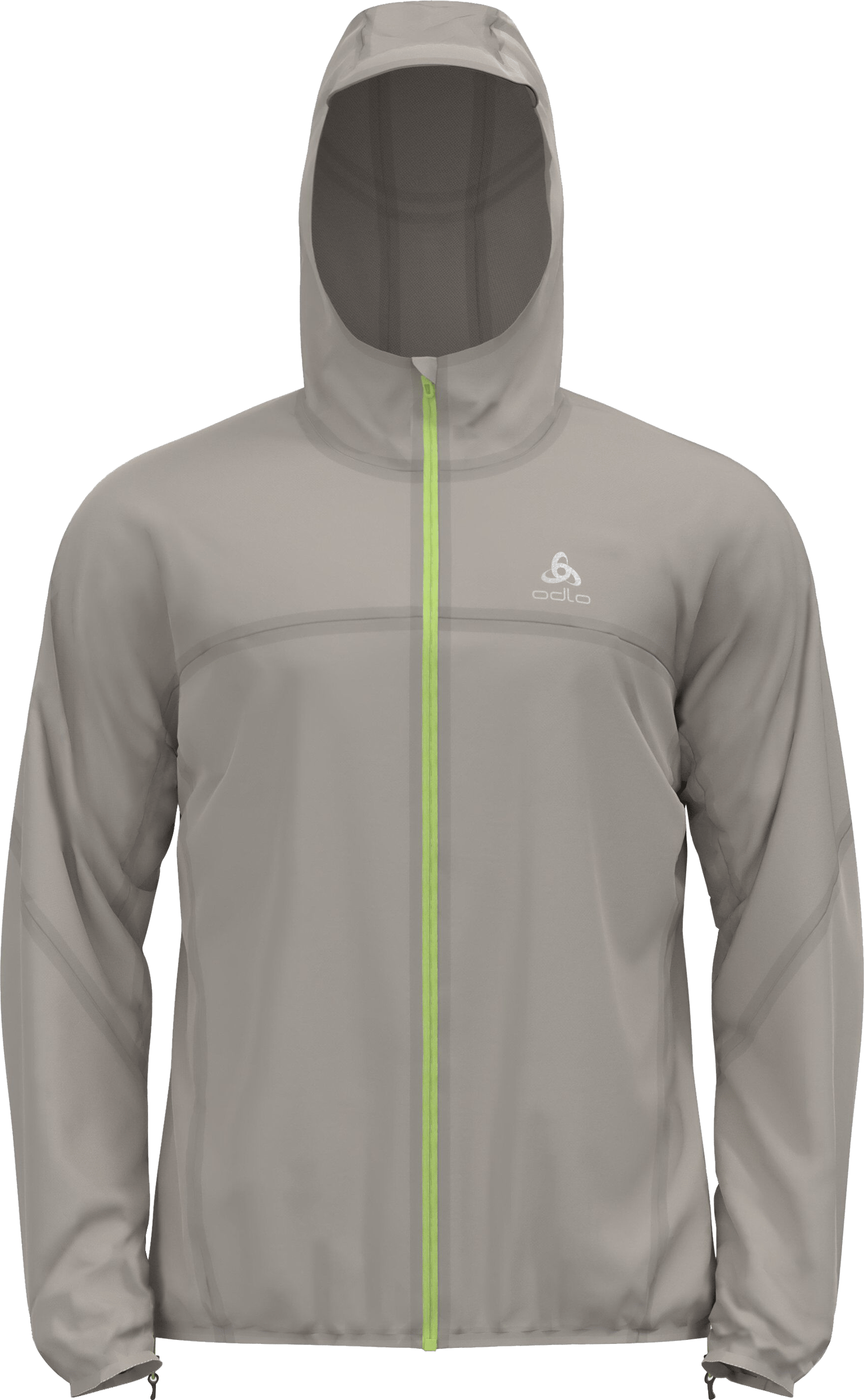 Men's Zeroweight Waterproof Jacket Silver Cloud - Sharp Green