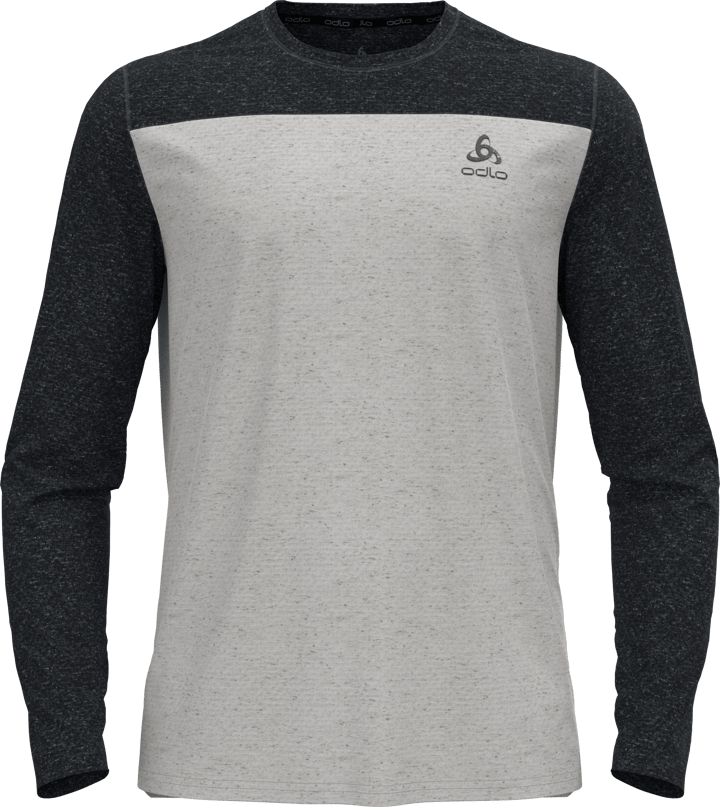 Men's T-shirt Crew Neck L/S X-Alp Linencool Black - Odlo Concrete Grey Odlo