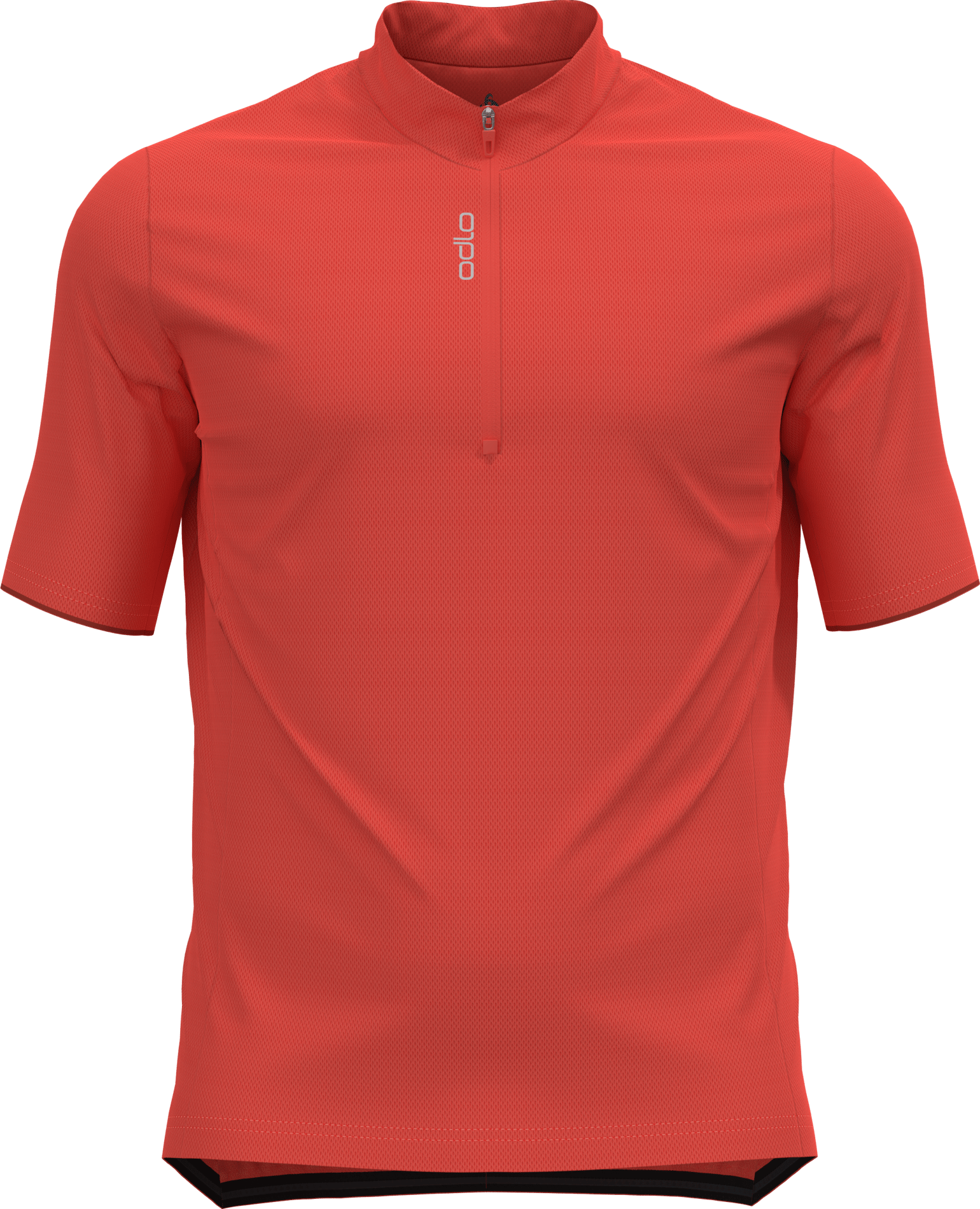 Odlo Men's T-shirt S/U Collar S/S 1/2 Zip Essential Firelight