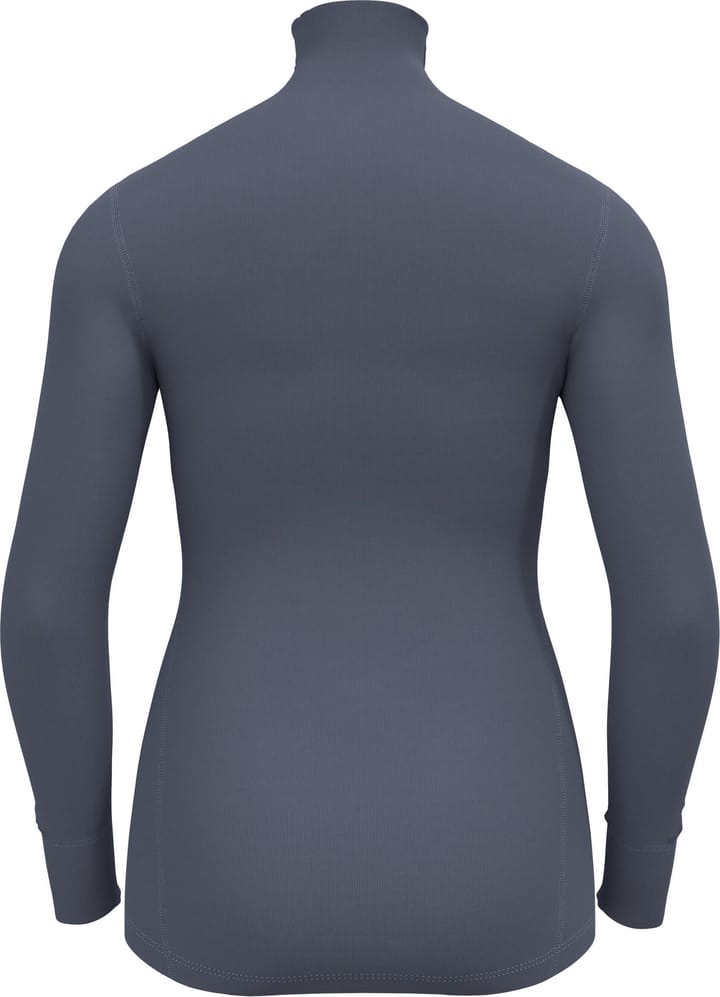 Odlo Women's Active Warm Eco Half-Zip Turtleneck Base Layer Top Folkstone Gray Odlo