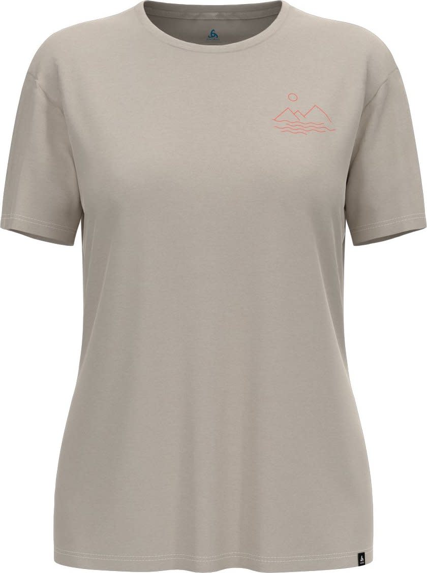 Odlo Women's Ascent Sun Sea Mountains T-Shirt Silver Cloud Melange