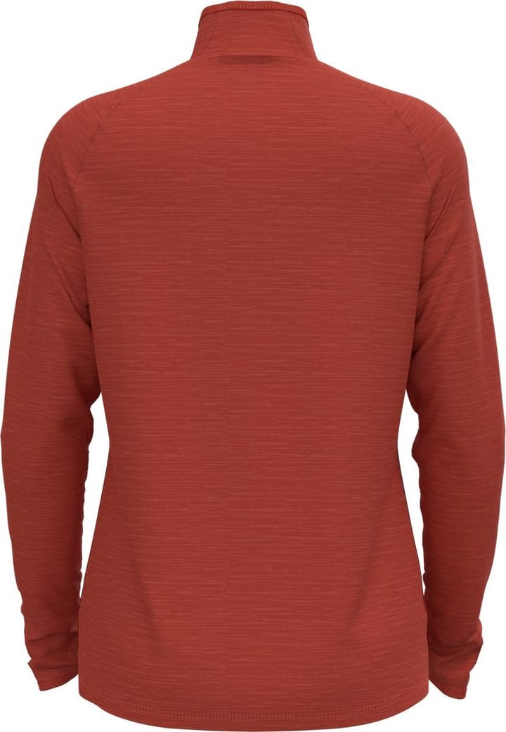 Odlo Women's Midlayer 1/2 Zip Run Easy Warm Cinnabar Melange Odlo