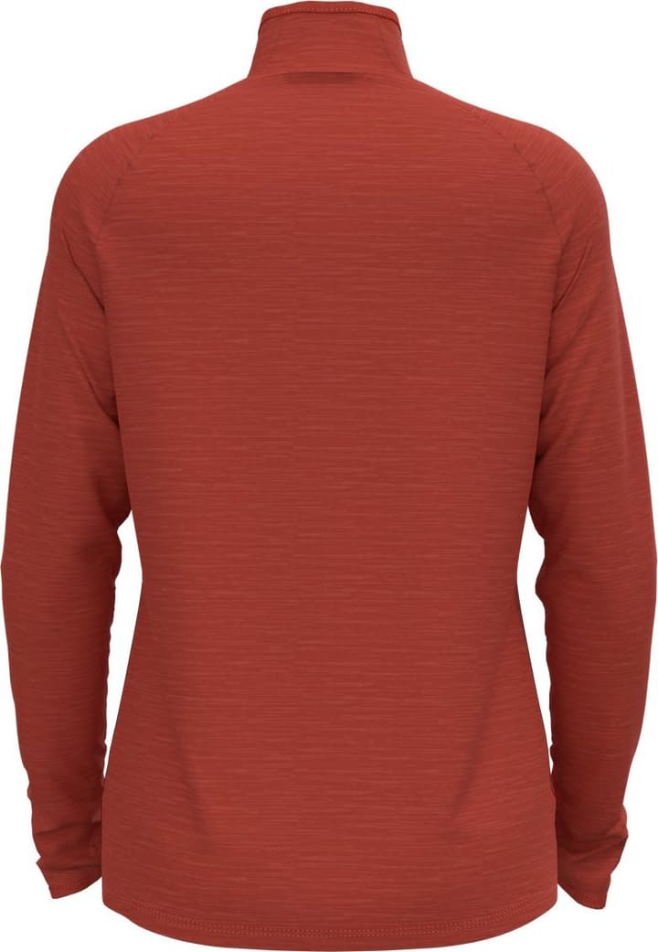 Odlo Women's Midlayer 1/2 Zip Run Easy Warm Cinnabar Melange Odlo
