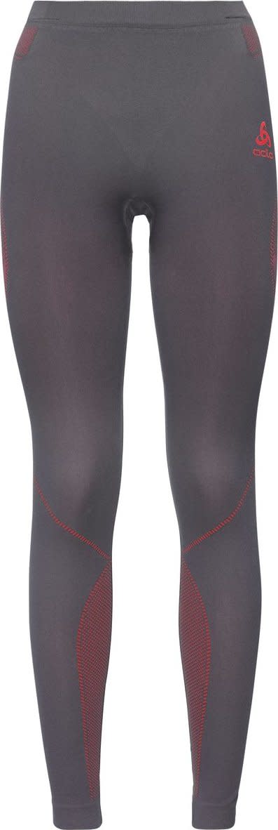 Odlo Women's  Performance Evolution Warm Base Layer Pants Odyssey Gray - Diva Pink Odlo