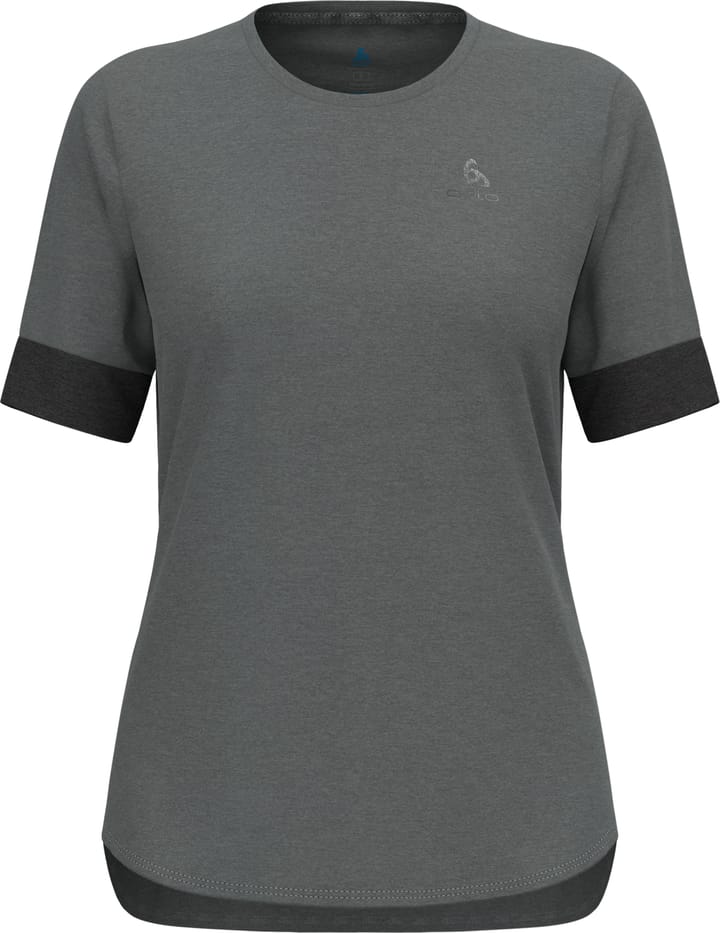 Odlo Women's T-shirt Crew Neck S/S Ride 365 Black Melange/Grey Melange Odlo