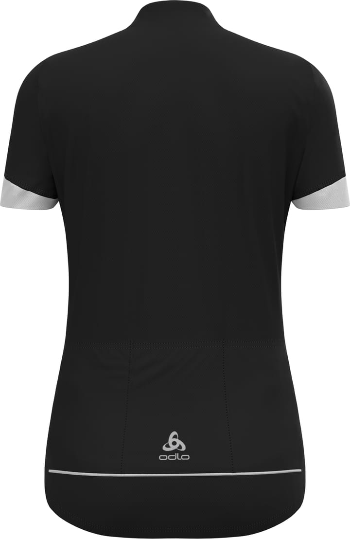 Odlo Women's T-shirt S/U Collar S/S 1/2 Zip Essential Black/White Odlo