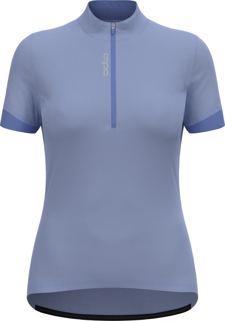 Odlo Women's T-shirt S/U Collar S/S 1/2 Zip Essential Blue Heron/Persian Jewel Odlo