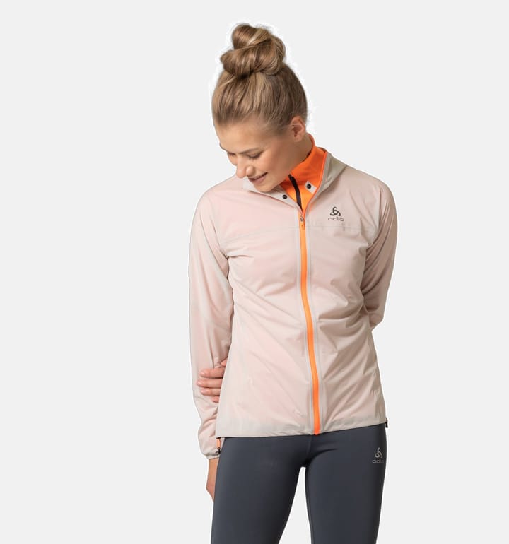 Odlo Women's Zeroweight Waterproof Jacket Silver Cloud/Live Wire Odlo