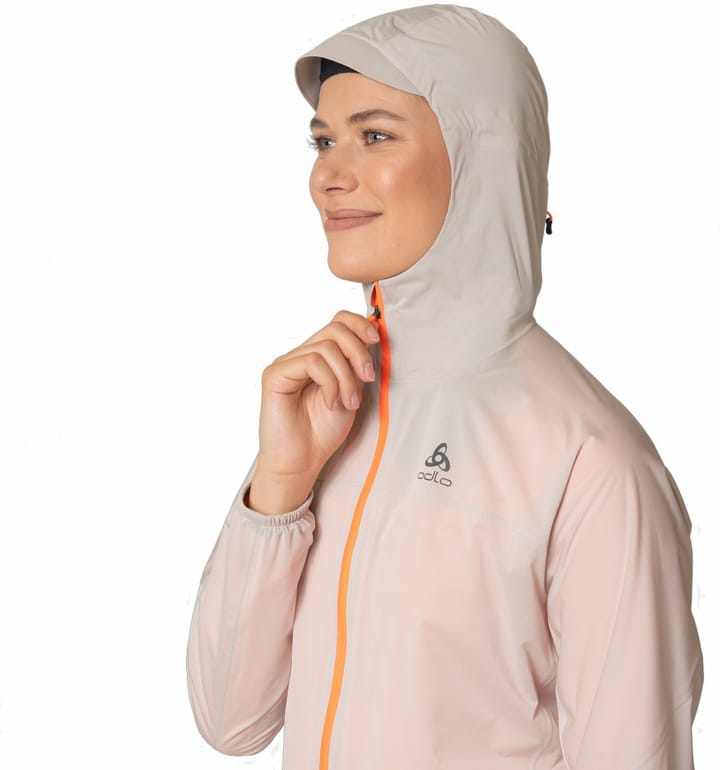 Odlo Women's Zeroweight Waterproof Jacket Silver Cloud/Live Wire Odlo