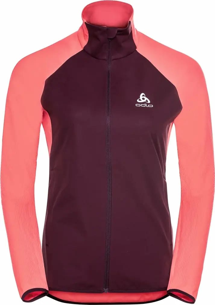 Odlo Women's Zeroweight Warm Hybrid Running Jacket Siesta/Winetasting Odlo