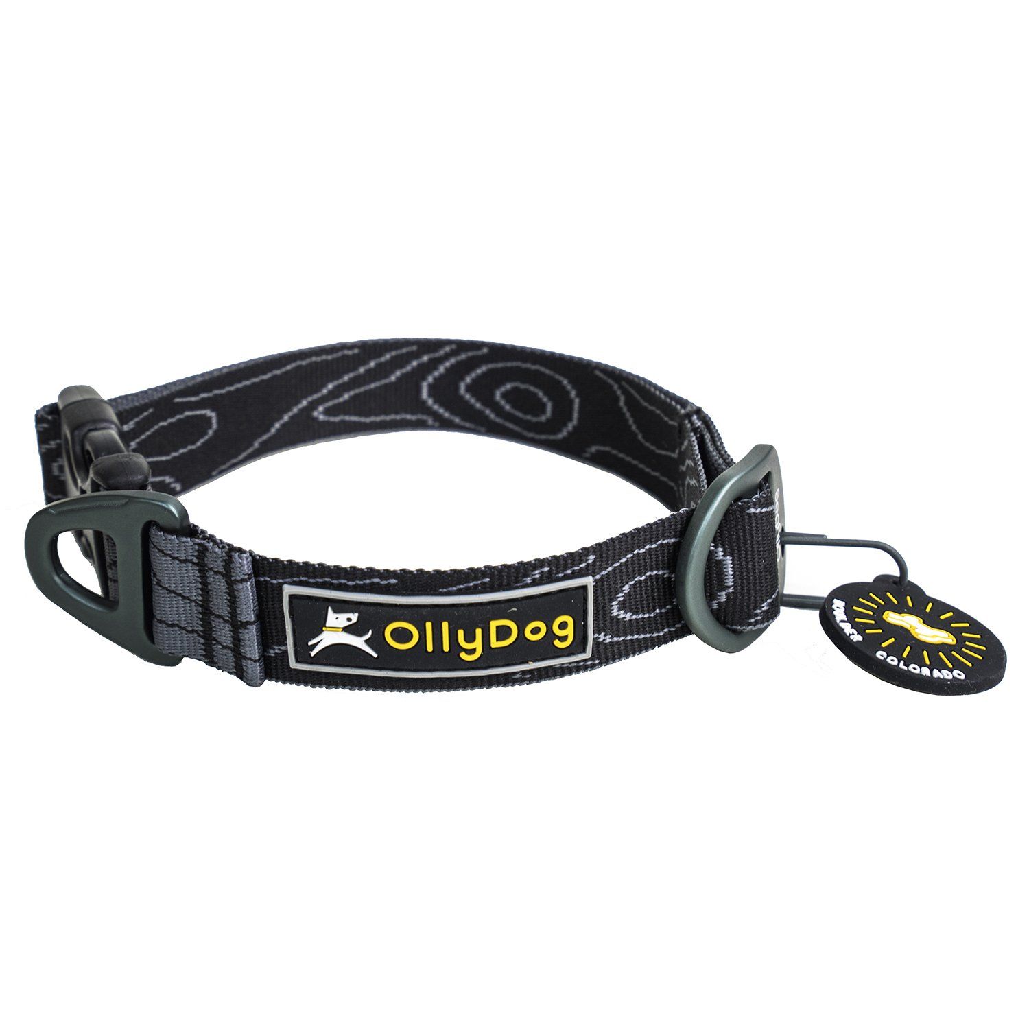 OllyDog Flagstaff Collar  Raven Bark