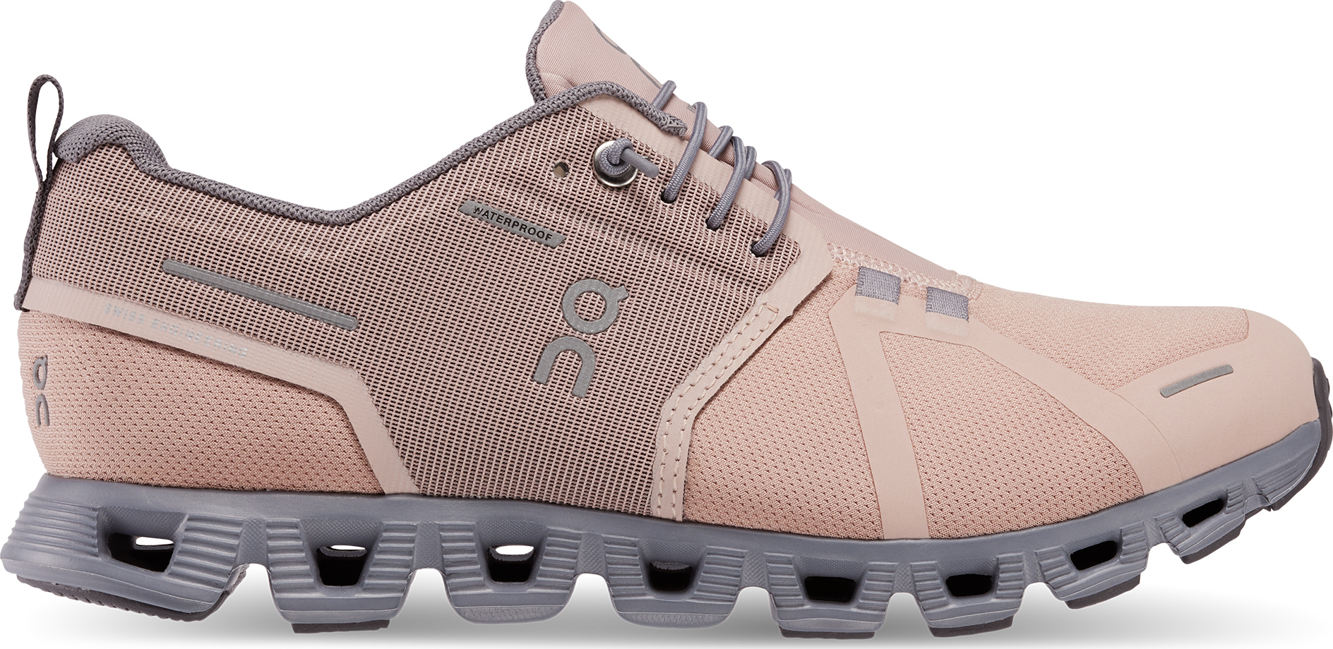 On Women's Cloud 5 Waterproof Rose/Fossil Träningsskor 38
