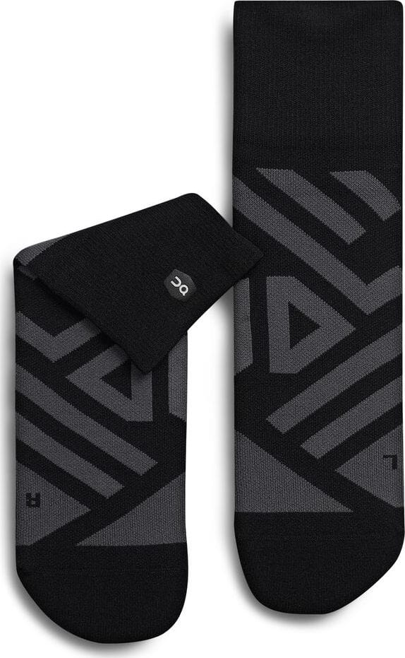 On Women's Performance High Sock Black/Shadow On