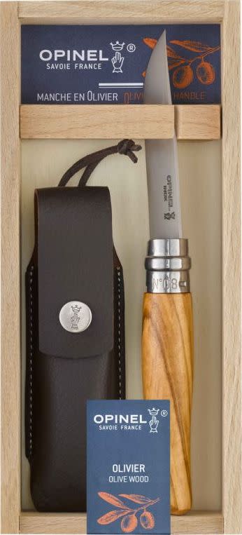 Opinel Olive Wood No08 + sheath NoColour Opinel Opinel Olive Wood No08 + sheath NoColour Opinel