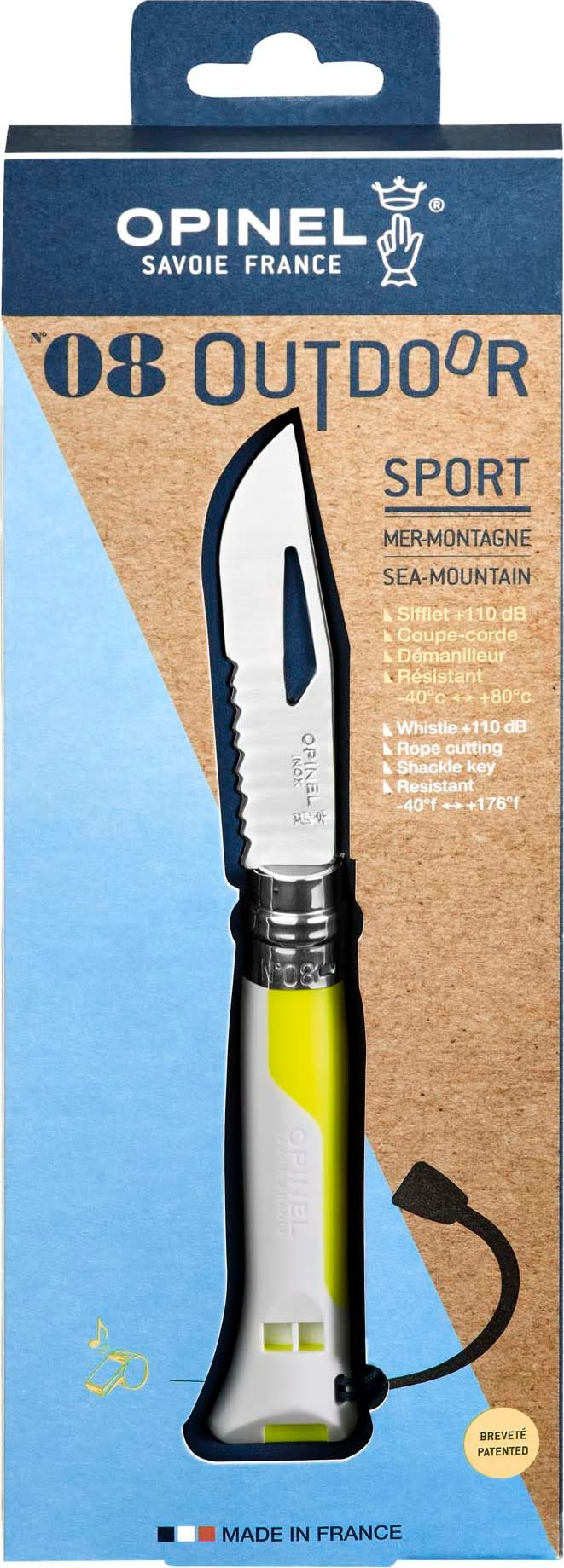 Opinel Outdoor Fluo Yellow No08 Fluo Yellow Opinel Opinel Outdoor Fluo Yellow No08 Fluo Yellow Opinel