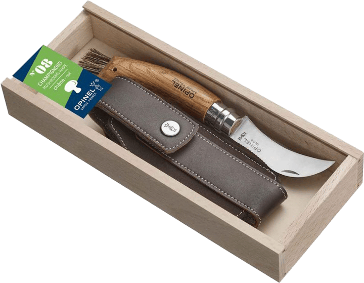 Opinel Pencil case No08 Mushroom + sheath Oak Wood Opinel