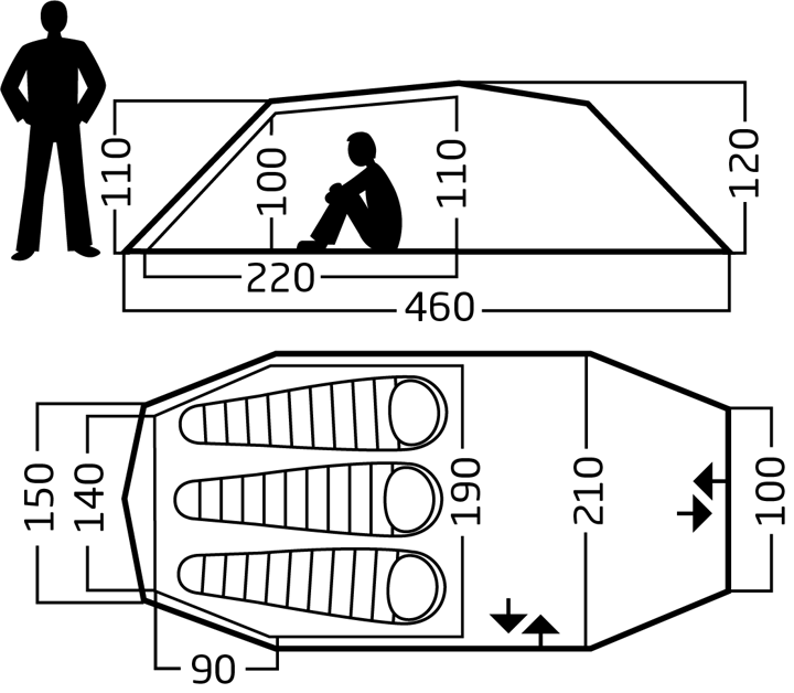 Nordisk Oppland 3 SI (2.0) Tent Deep Forest Nordisk