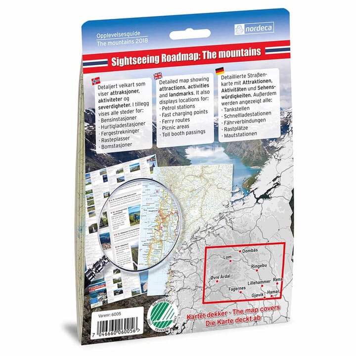 Nordeca Opplevelsesguide Gudbrandsdalen 1:250 000 Ugland IT