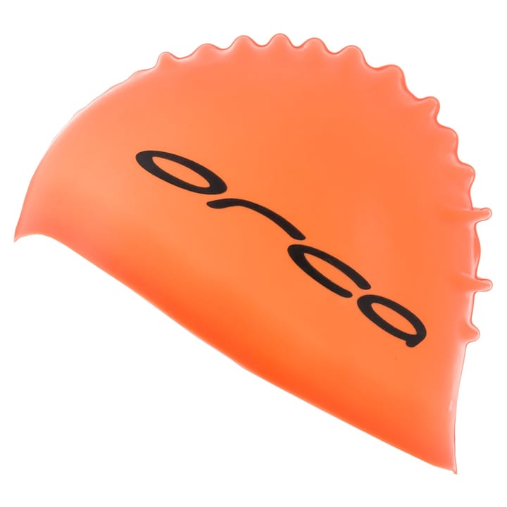 Orca Silicone Swim Cap High Vis Orange Orca