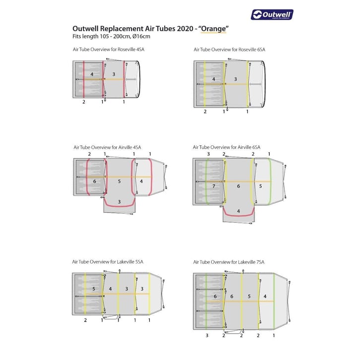 Outwell Air Repair - Tube Kit 1 Transparent Outwell