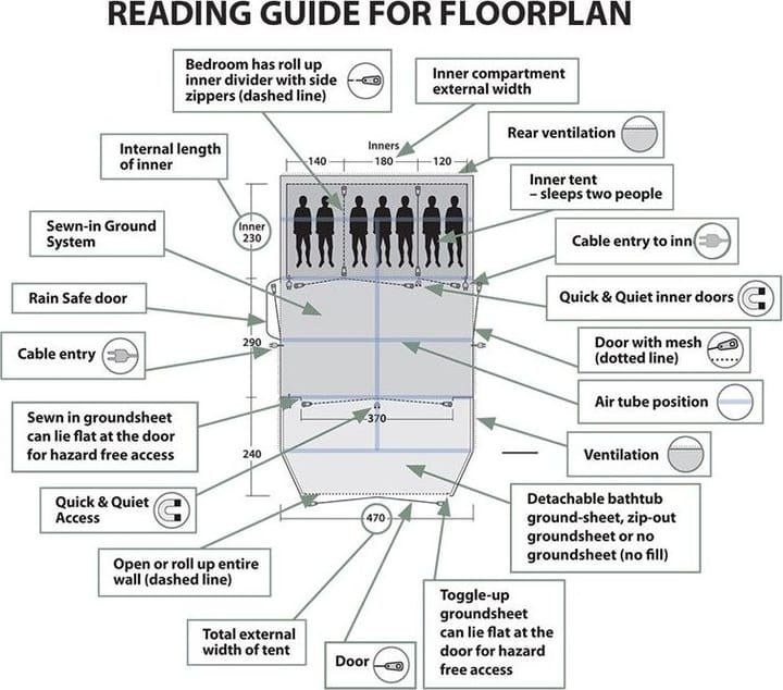 Outwell Cloud 5 Plus Blue Outwell Outwell Cloud 5 Plus Blue Outwell