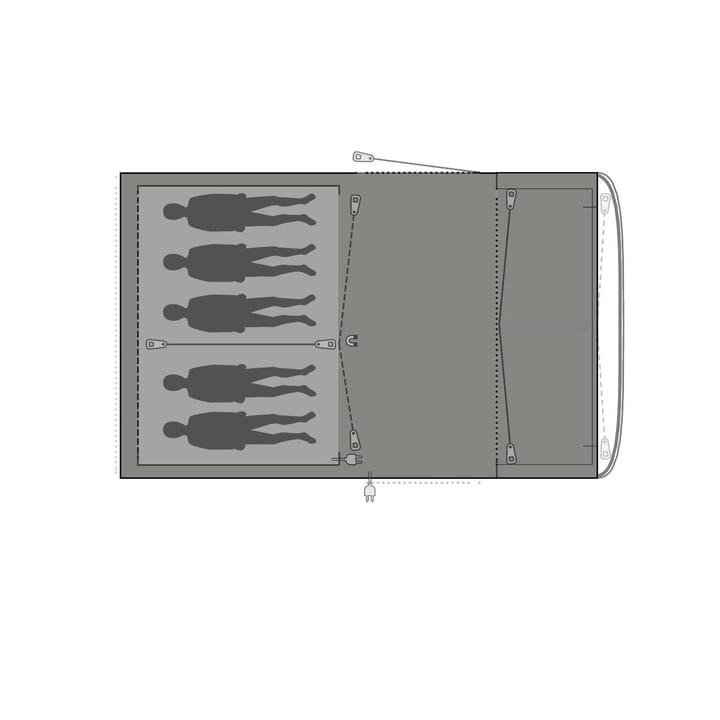 Outwell Footprint Rockland 5P Grey Outwell
