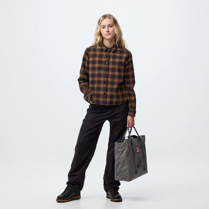Fjällräven Övik Boxy Flannel Shirt W Eggshell-dawn Blue Fjällräven