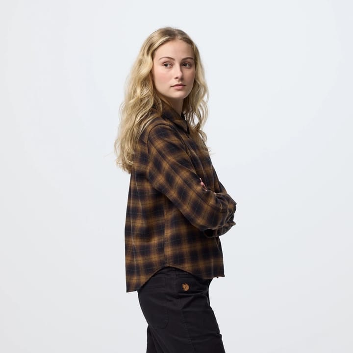 Fjällräven Övik Boxy Flannel Shirt W Eggshell-dawn Blue Fjällräven