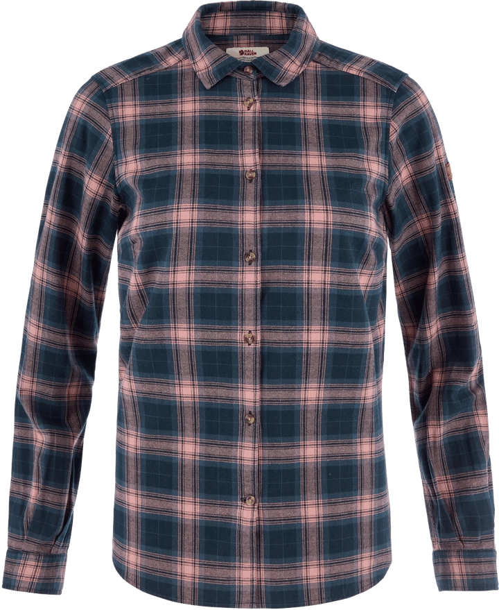 Fjällräven Women's Övik Classic Flannel Shirt Dark Navy/Dusty Rose Fjällräven