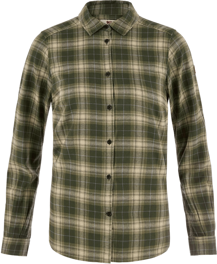Fjällräven Women's Övik Classic Flannel Shirt Deep Forest/Fossil Fjällräven