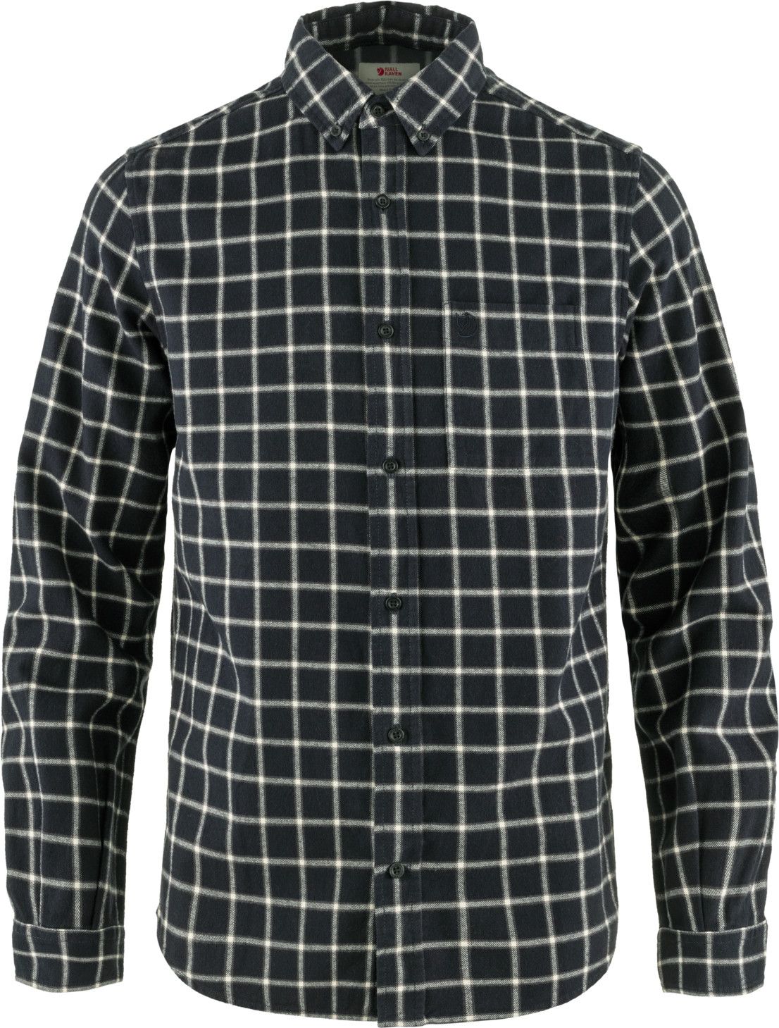 Fjällräven Men's Övik Flannel Shirt Dark Navy-Chalk White