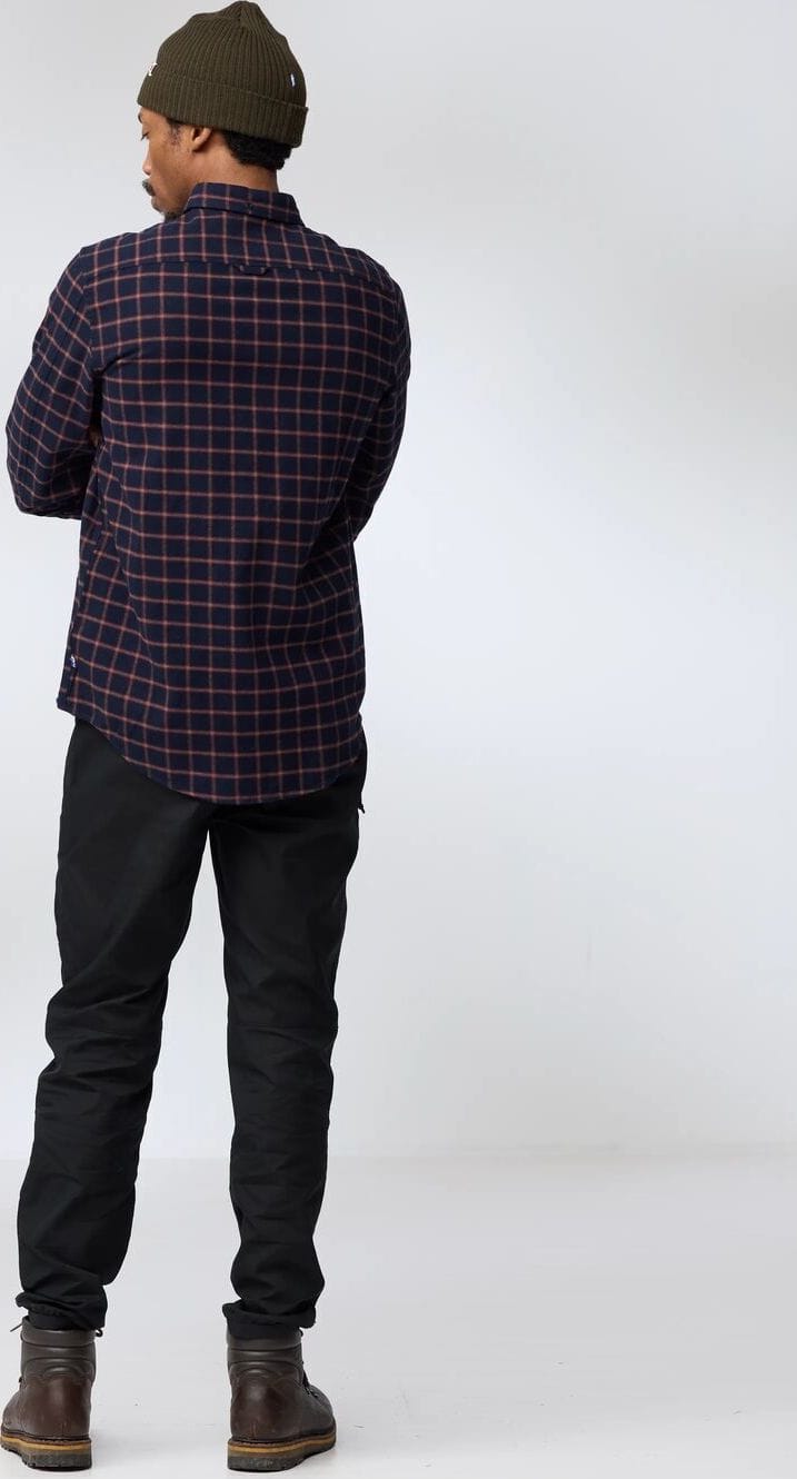 Fjällräven Men's Övik Flannel Shirt Dark Navy-Chalk White Fjällräven