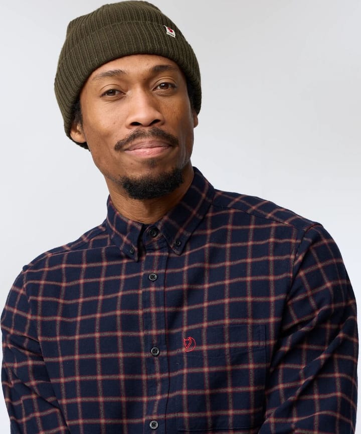 Fjällräven Men's Övik Flannel Shirt Dark Navy-Chalk White Fjällräven