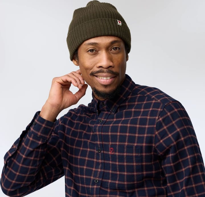 Fjällräven Men's Övik Flannel Shirt Dark Navy-Chalk White Fjällräven