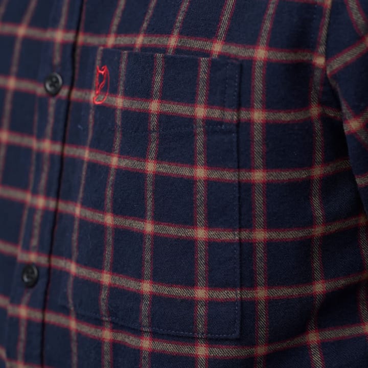 Fjällräven Men's Övik Flannel Shirt Dark Navy-Chalk White Fjällräven