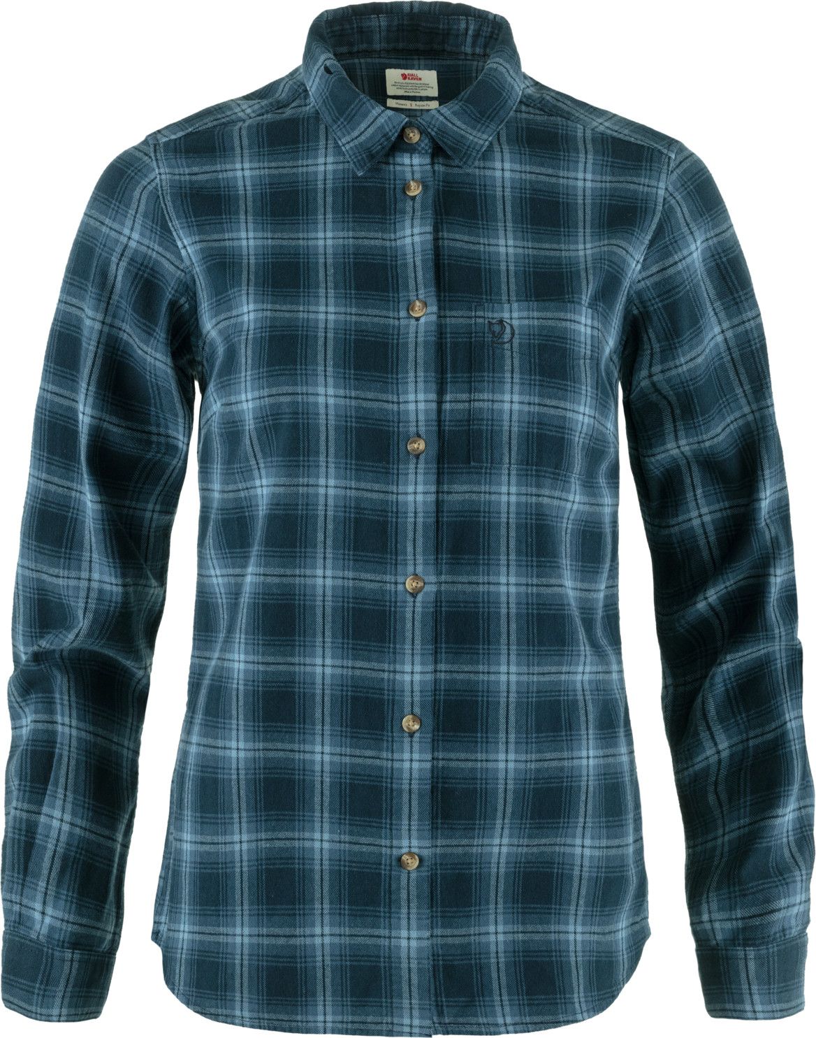 Fjällräven Women's Övik Flannel Shirt Dark Navy-Indigo Blue