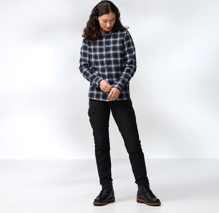 Fjällräven Women's Övik Flannel Shirt Deep Forest-Patina Green Fjällräven