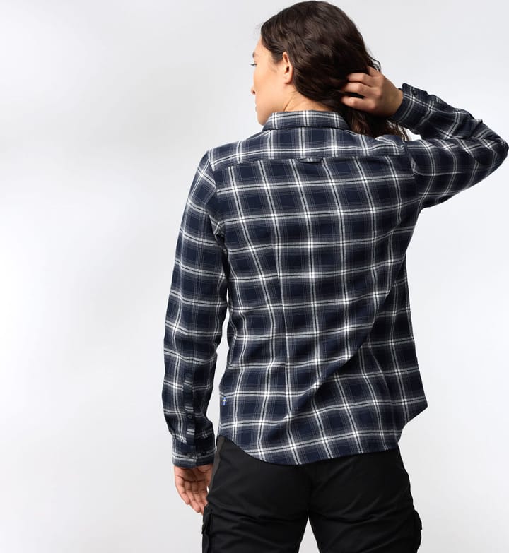 Fjällräven Women's Övik Flannel Shirt Deep Forest-Patina Green Fjällräven