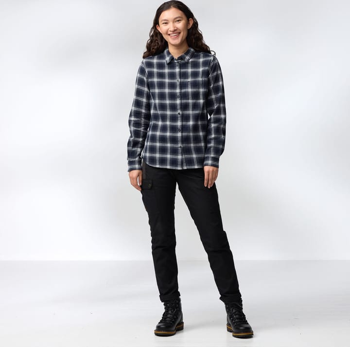 Fjällräven Women's Övik Flannel Shirt Deep Forest-Patina Green Fjällräven